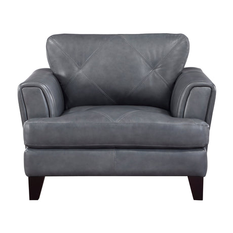 Braintree Brown Top-Grain Leather Accent Chair by Homelegance at Eve Furniture