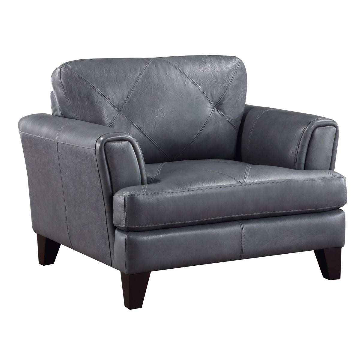 Braintree Brown Top-Grain Leather Accent Chair by Homelegance at Eve Furniture