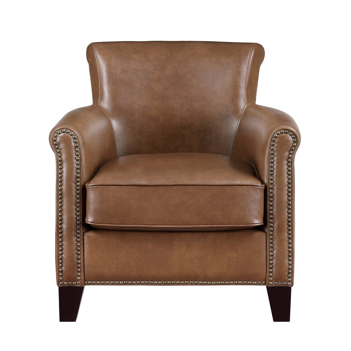 Braintree Brown Top-Grain Leather Accent Chair by Homelegance at Eve Furniture