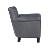 Braintree Burnish Gray Top-Grain Leather Accent Chair by Homelegance at Eve Furniture