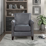 Braintree Burnish Gray Top-Grain Leather Accent Chair by Homelegance at Eve Furniture