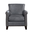 Braintree Burnish Gray Top-Grain Leather Accent Chair by Homelegance at Eve Furniture