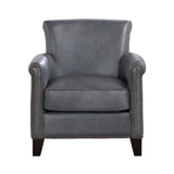 Braintree Burnish Gray Top-Grain Leather Accent Chair by Homelegance at Eve Furniture