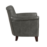 Braintree Gray Top-Grain Leather Accent Chair by Homelegance at Eve Furniture