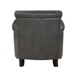 Braintree Gray Top-Grain Leather Accent Chair by Homelegance at Eve Furniture