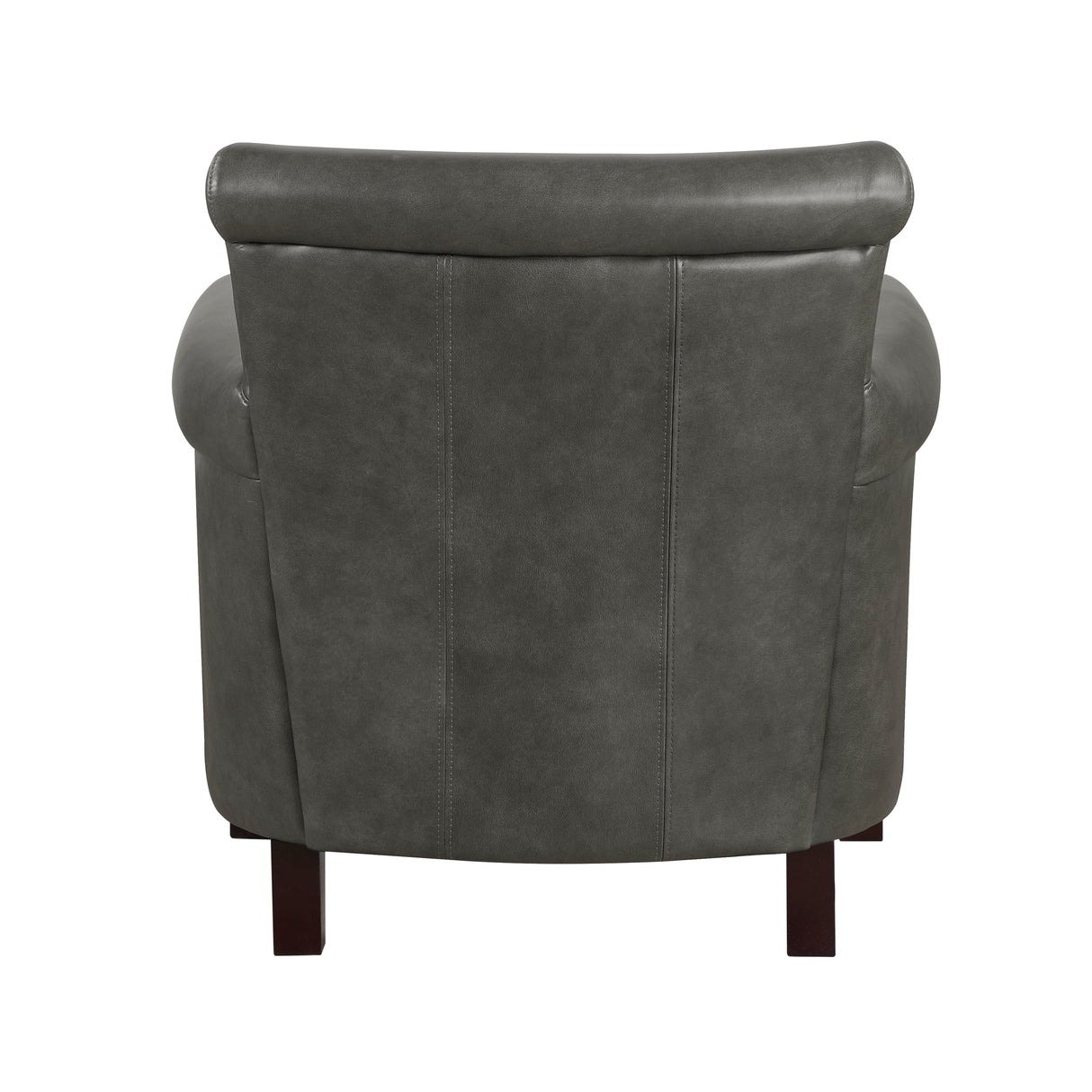 Braintree Gray Top-Grain Leather Accent Chair by Homelegance at Eve Furniture
