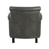 Braintree Gray Top-Grain Leather Accent Chair by Homelegance at Eve Furniture
