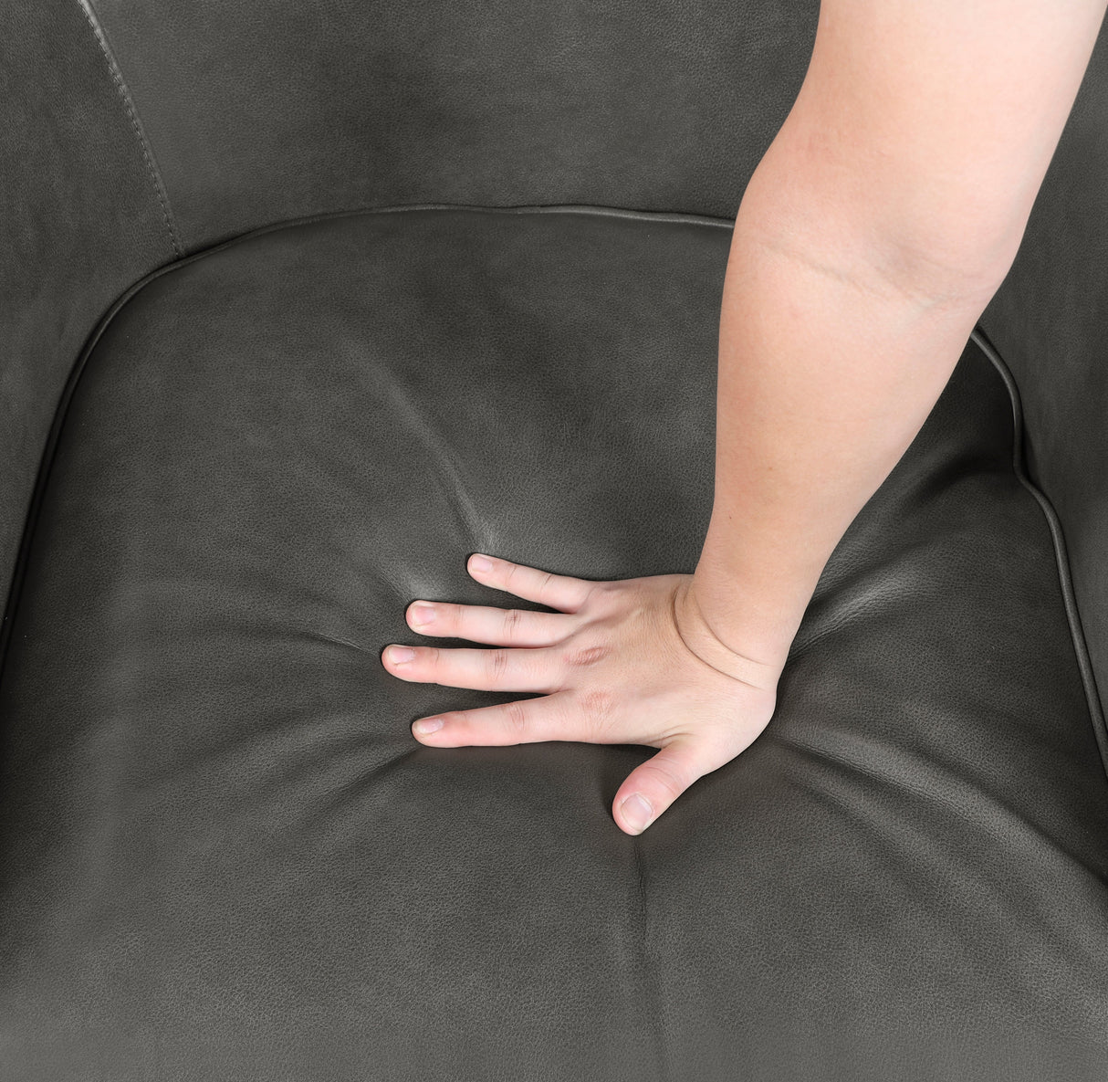 Braintree Gray Top-Grain Leather Accent Chair by Homelegance at Eve Furniture