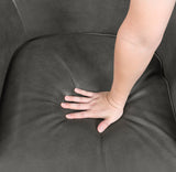 Braintree Gray Top-Grain Leather Accent Chair by Homelegance at Eve Furniture