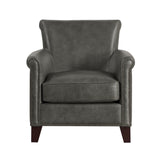 Braintree Gray Top-Grain Leather Accent Chair by Homelegance at Eve Furniture