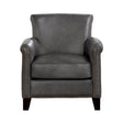 Braintree Gray Top-Grain Leather Accent Chair by Homelegance at Eve Furniture