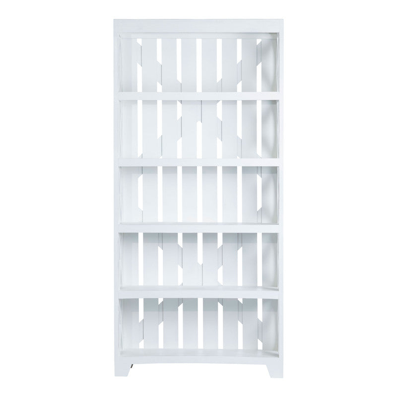 Brambleton White Bookcase by Crestview at Eve Furniture