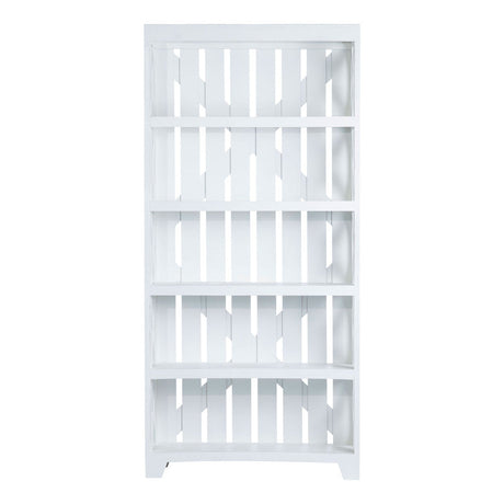 Brambleton White Bookcase by Crestview at Eve Furniture