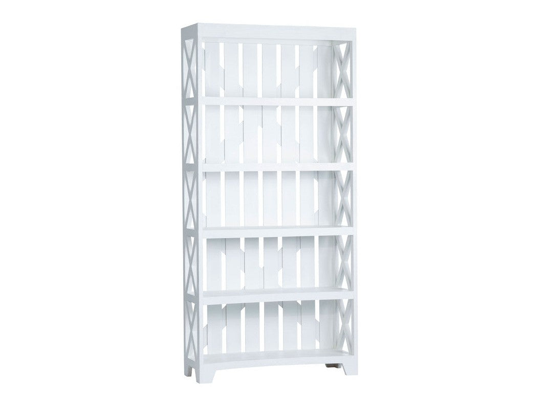 Brambleton White Bookcase by Crestview at Eve Furniture