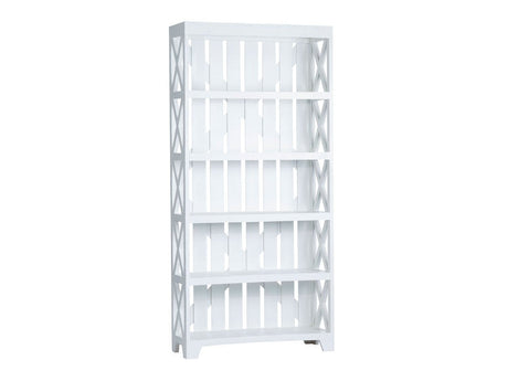 Brambleton White Bookcase by Crestview at Eve Furniture