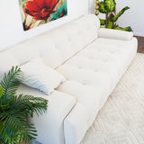 Modern velvet sofa