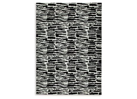 Bramshaw Black/Ivory Extra Large Rug by Ashley at Eve Furniture