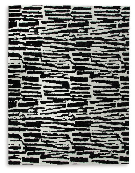 Bramshaw Black/Ivory Large Rug by Ashley at Eve Furniture