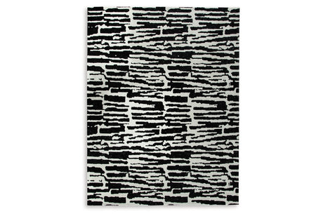 Bramshaw Black/Ivory Large Rug by Ashley at Eve Furniture