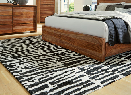Bramshaw Black/Ivory Large Rug by Ashley at Eve Furniture