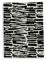 Bramshaw Black/Ivory Medium Rug by Ashley at Eve Furniture