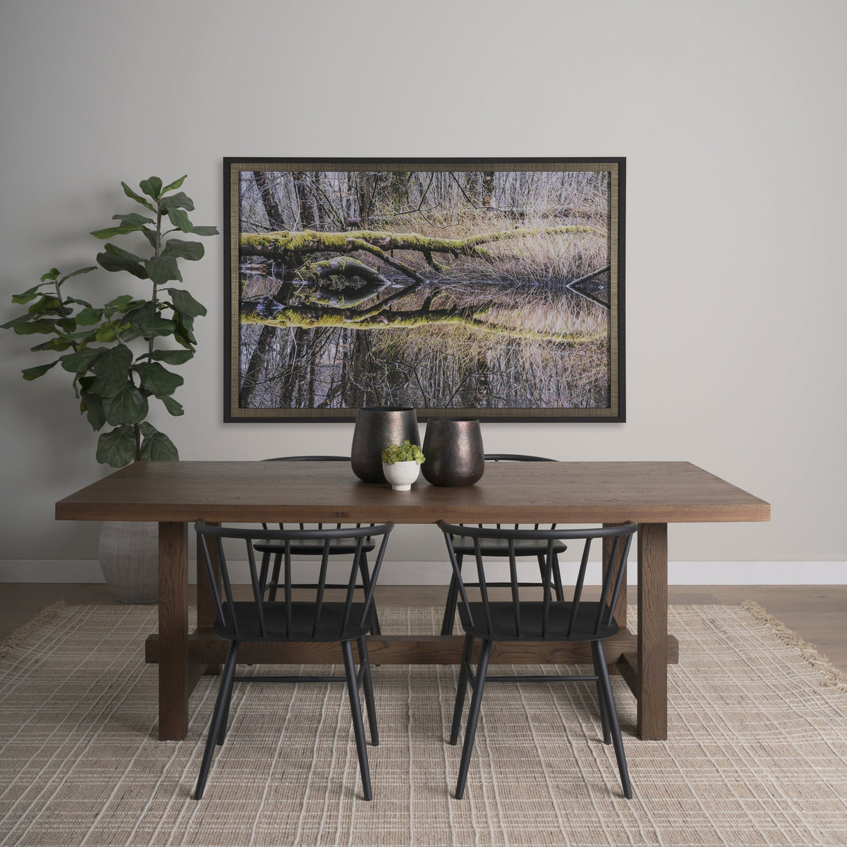 Branchscape Moss - Reflect by Mikael Svensson a Framed Photo Art Print Matted under Glass by Mercana at Eve Furniture