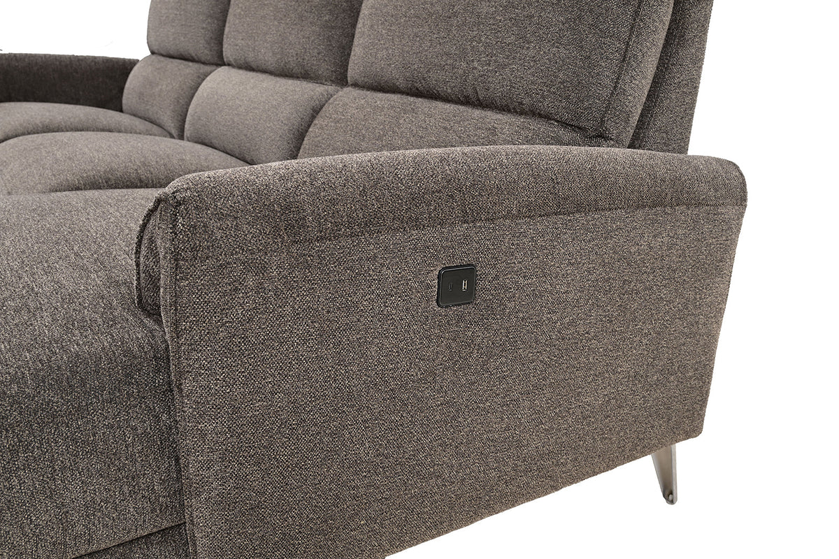 Brande Brown Power Sectional with Right Chaise by Furniture of America at Eve Furniture