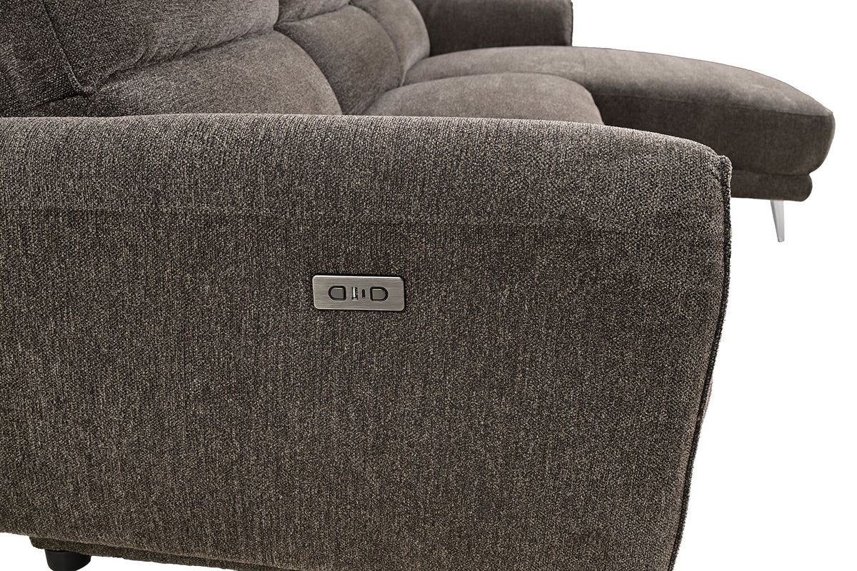 Brande Brown Power Sectional with Right Chaise by Furniture of America at Eve Furniture