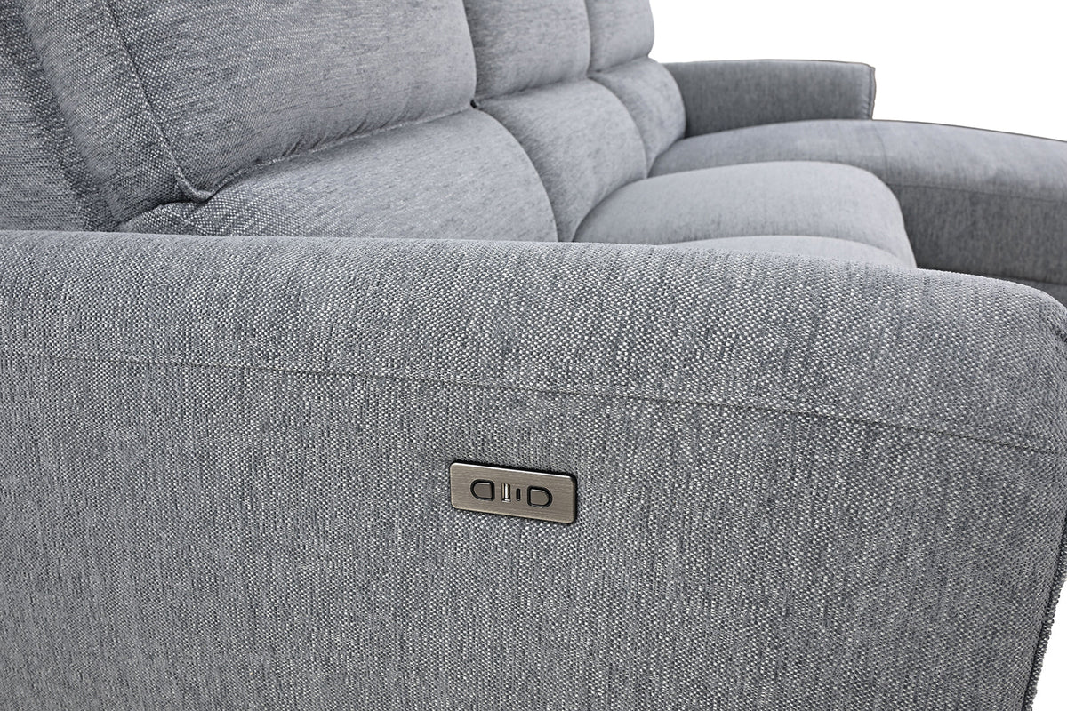 Brande Gray Power Sectional with Right Chaise by Furniture of America at Eve Furniture