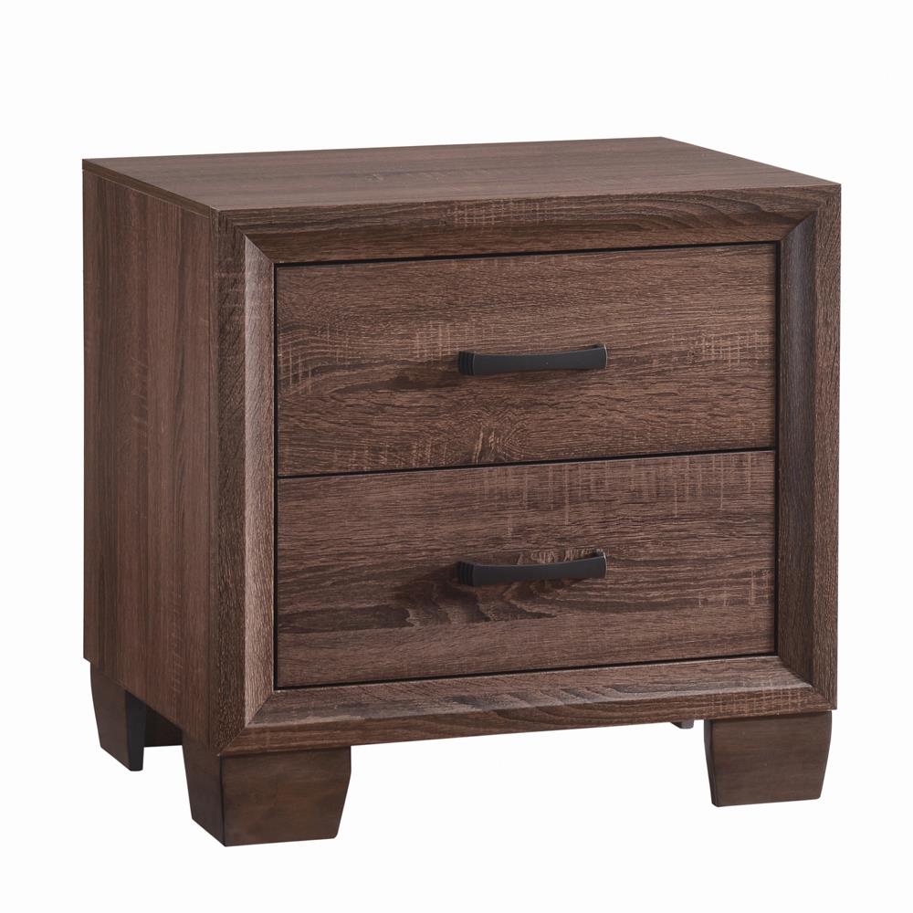 Brandon 2-Drawer Nightstand Medium Warm Brown