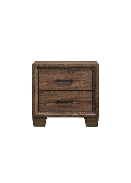 Brandon 2-Drawer Nightstand Medium Warm Brown