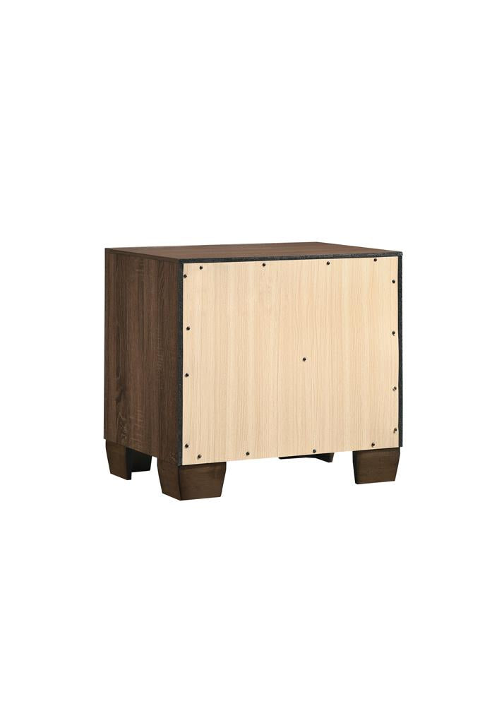 Brandon 2-Drawer Nightstand Medium Warm Brown