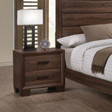 Brandon 2-Drawer Nightstand Medium Warm Brown