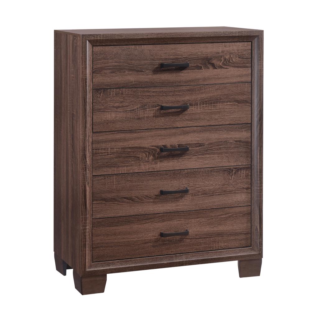 Brandon Medium Warm Brown 5-Drawer Chest