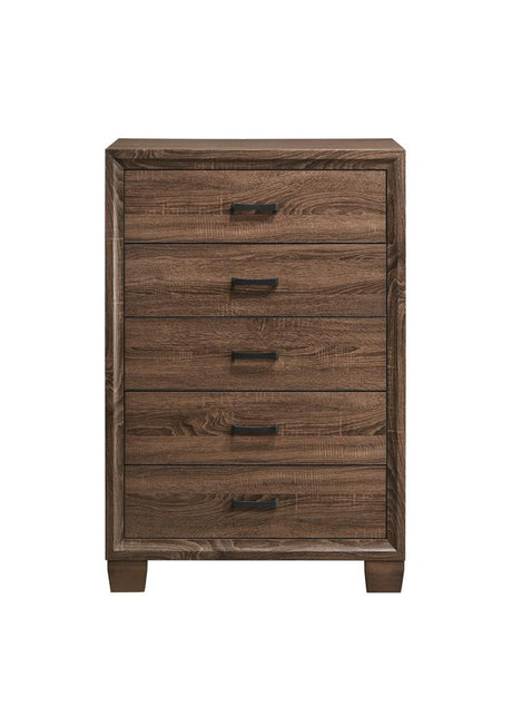 Brandon Medium Warm Brown 5-Drawer Chest