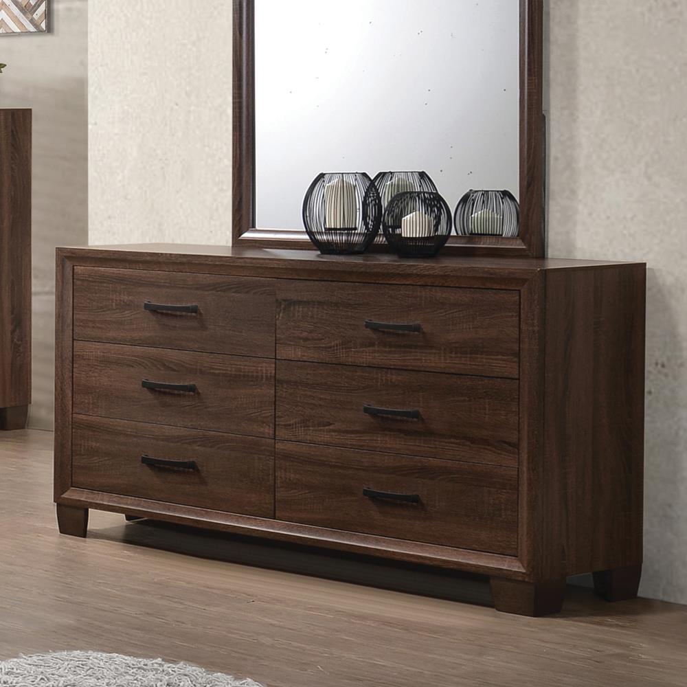 Brandon Medium Warm Brown 6-Drawer Dresser