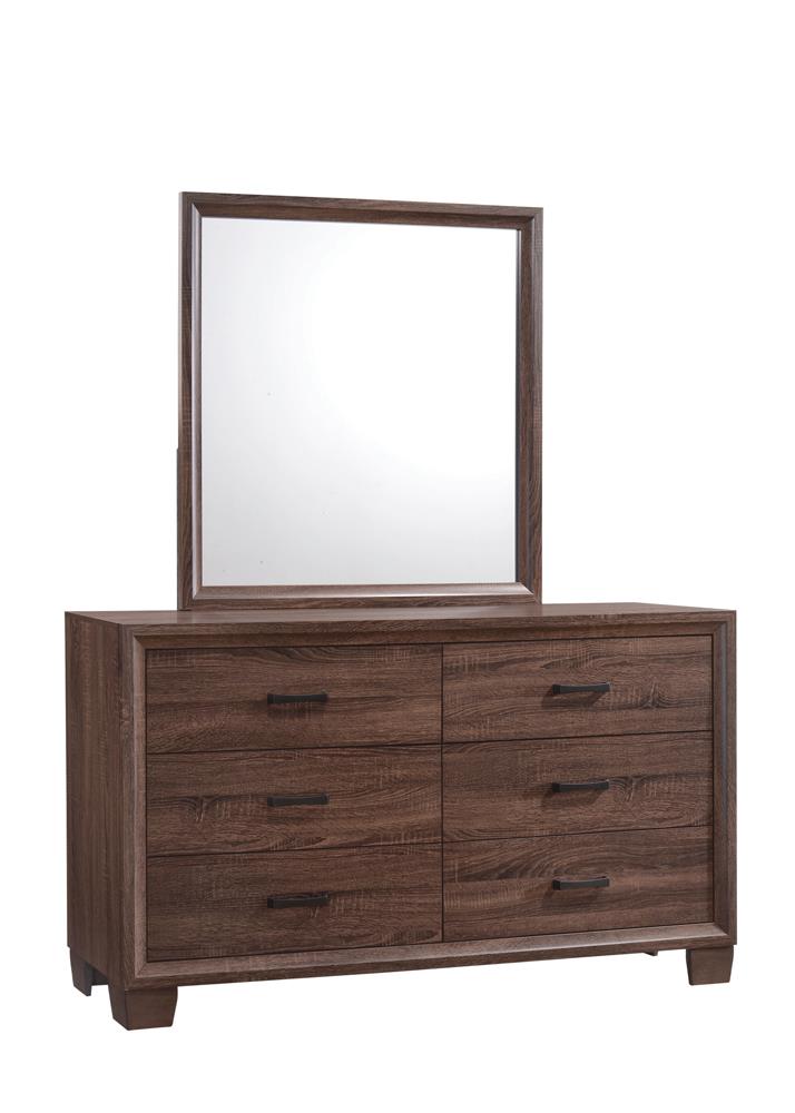 Brandon Medium Warm Brown 6-Drawer Dresser