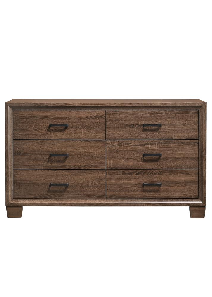 Brandon Medium Warm Brown 6-Drawer Dresser