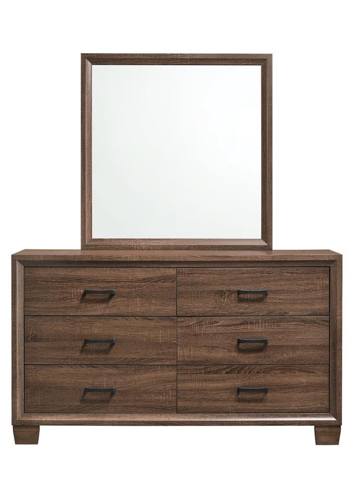 Brandon Medium Warm Brown 6-Drawer Dresser