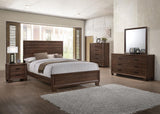 Brandon 6-drawer Dresser with Mirror Medium Warm Brown