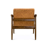 Brandon Tan Leather Lounge Chair Tan