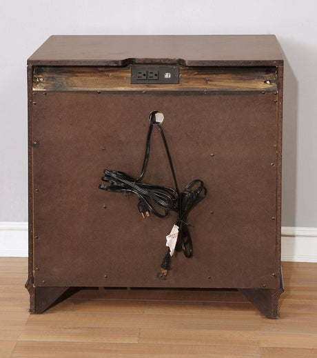 Brandt Brown Cherry Night Stand by Furniture of America at Eve Furniture