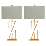 Brandt Brown/Gold Table Lamp (Set of 2) by Crestview at Eve Furniture