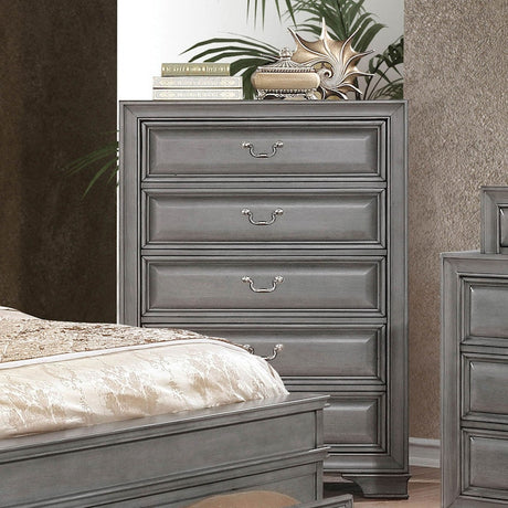 Brandt Gray 5-Piece Queen Bedroom Set by Furniture of America at Eve Furniture