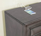 Brandt Gray Night Stand by Furniture of America at Eve Furniture