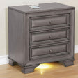 Brandt Gray Night Stand by Furniture of America at Eve Furniture