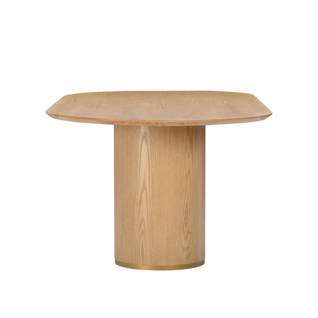 Brandy Natural Ash Wood 95" Oval Dining Table by TOV Furniture at Eve Furniture
