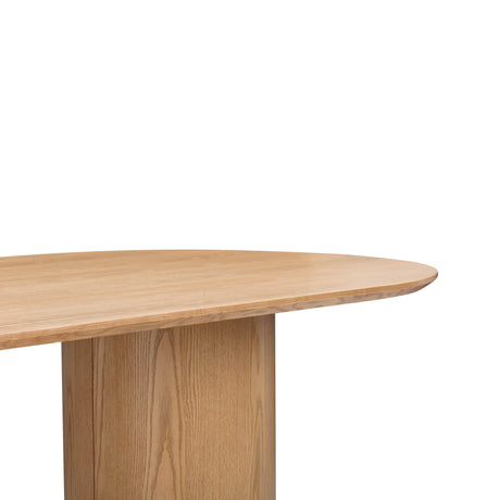 Brandy Natural Ash Wood 95" Oval Dining Table by TOV Furniture at Eve Furniture