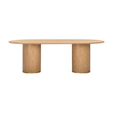Brandy Natural Ash Wood 95" Oval Dining Table by TOV Furniture at Eve Furniture