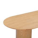 Brandy Natural Ash Wood 95" Oval Dining Table by TOV Furniture at Eve Furniture